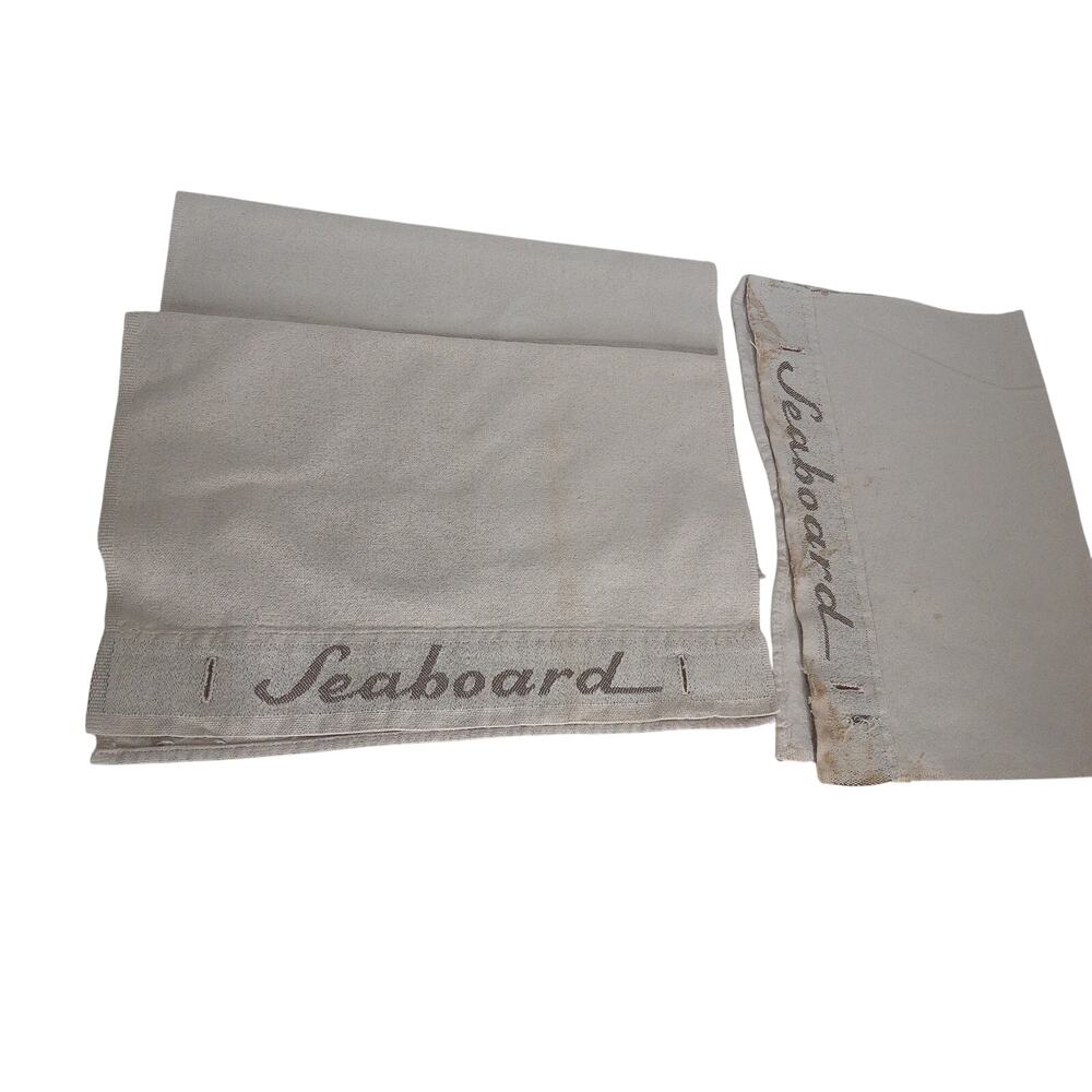 Vintage Seaboard Railroad Headrest Covers Train Coach Car Collectible Set of 3 - Picture 2 of 5